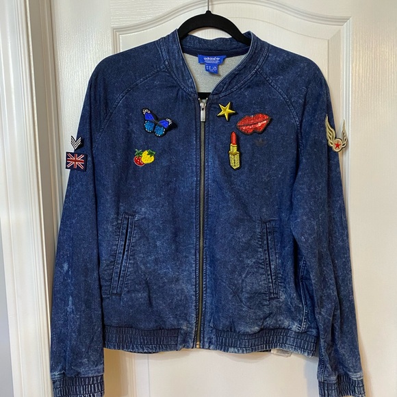 Adidas stonewashed denim jacket size XL - Picture 2 of 12